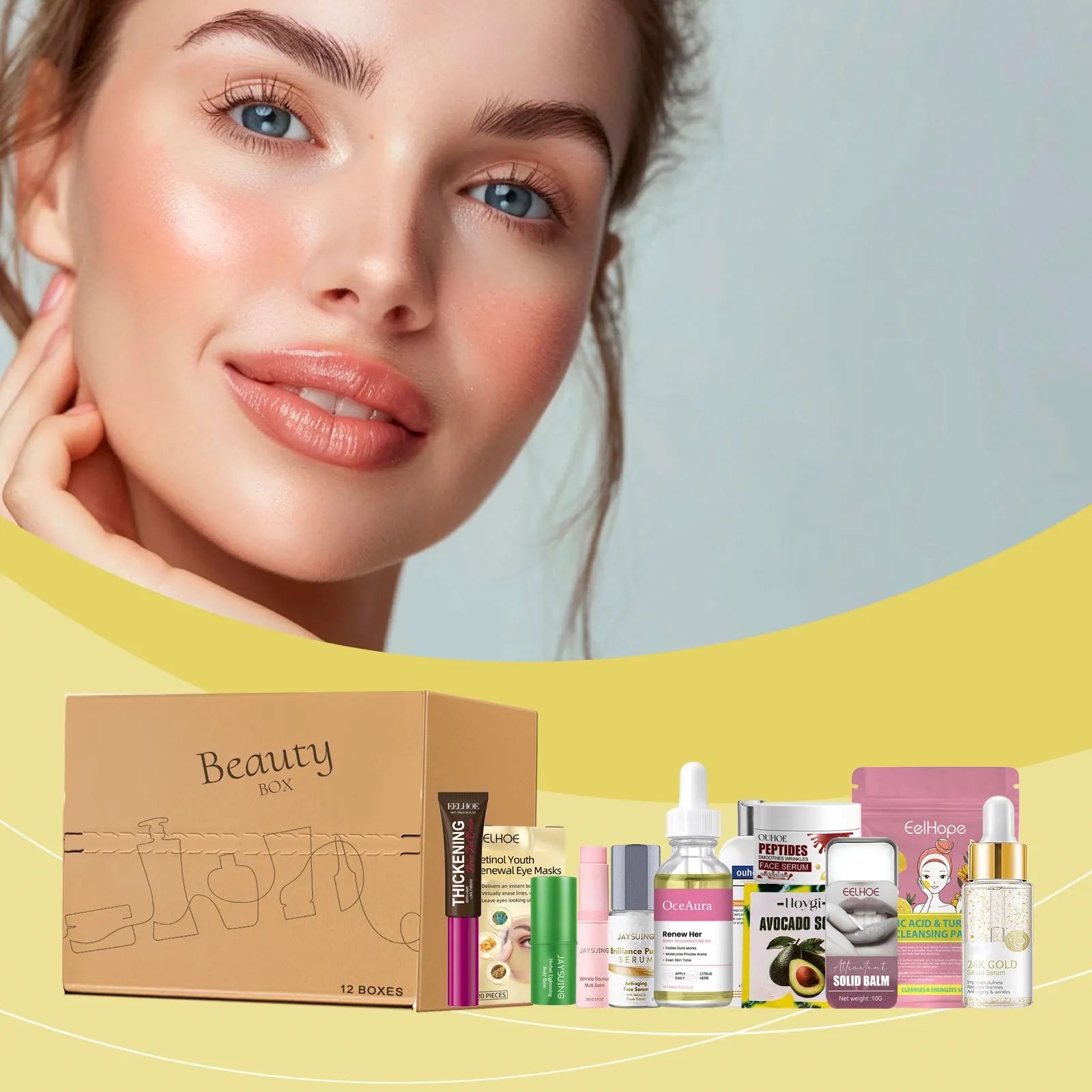 Facial Beauty Box Kit Melanin Removal, Moisturizing & Skin Rejuvenation Gift Set