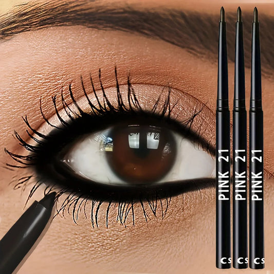 3pcs Long-Lasting Black Eyeliner & Eyebrow Pencil – Multi-Function Eye Makeup Tool