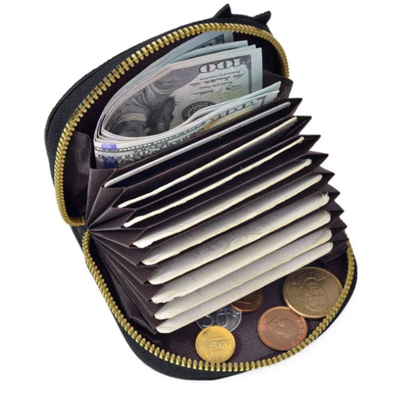 Cute Cartoon Cat Shaped Design Wallet, Women's Multi-card Slots Holder, Faux Synthetic Leather Coin Purse for Valentine's Day