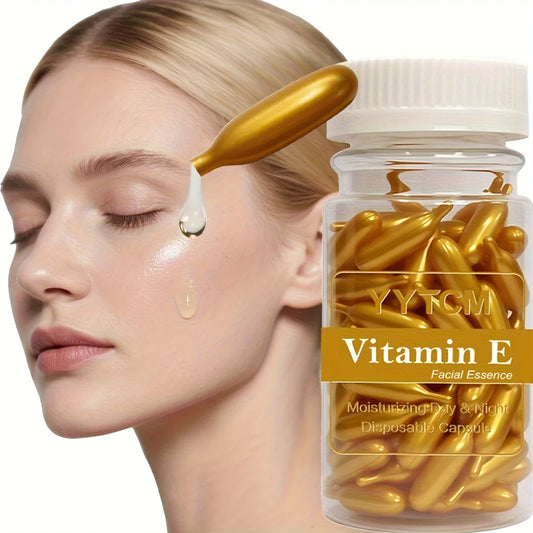 Vitamin E Serum Capsules Single-Use Hydrating & Moisturizing Face Essence (90 Capsules)