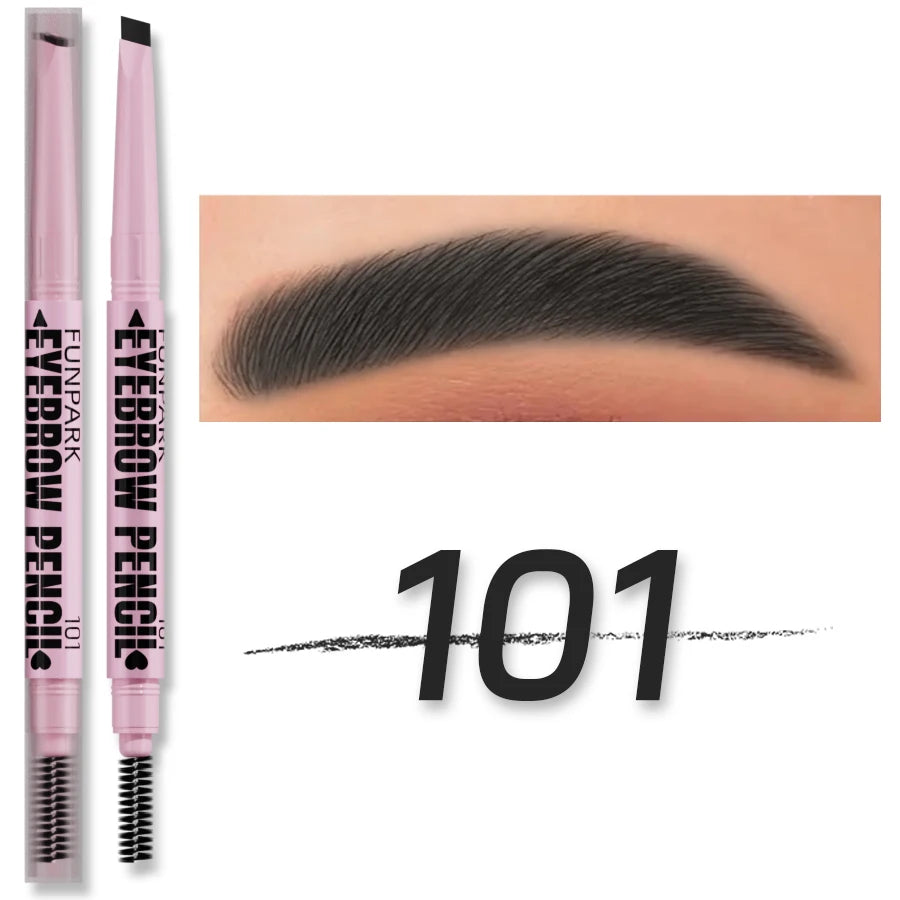 2-in-1 Eyebrow Pencil & Brush Waterproof, Long-Lasting Eyebrow Makeup for Women (5 Colors)