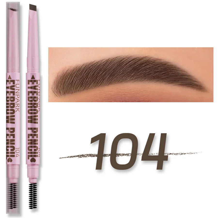 2-in-1 Eyebrow Pencil & Brush Waterproof, Long-Lasting Eyebrow Makeup for Women (5 Colors)