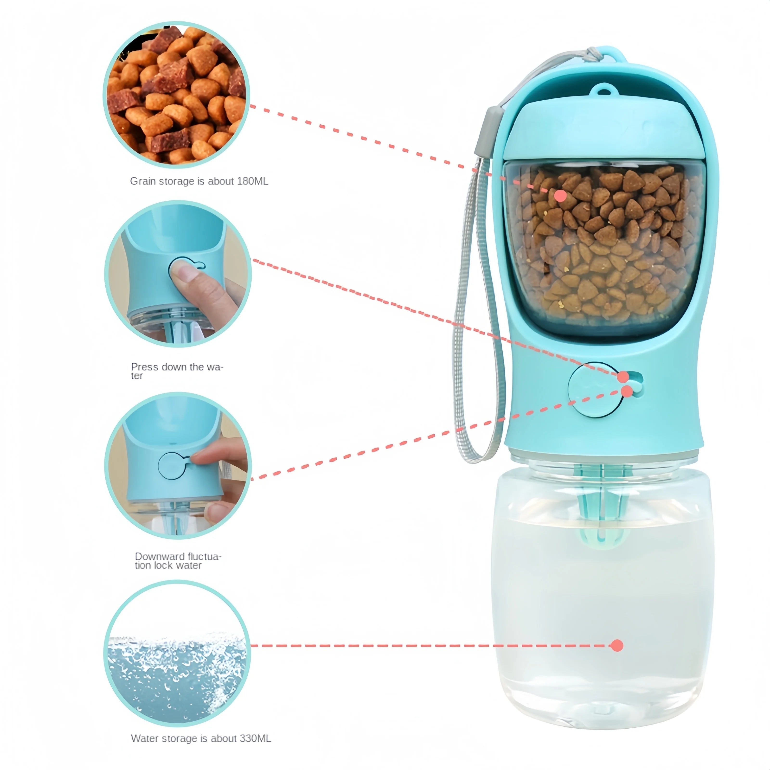 Portable Pet Water Bottle for Dogs & Cats