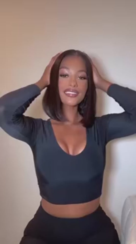 UEENLY HD Bone Straight Lace Front Bob Wig – 13x4 / 13x6 Transparent Swiss Lace, 200% Density Remy Human Hair Bob Wig for Women